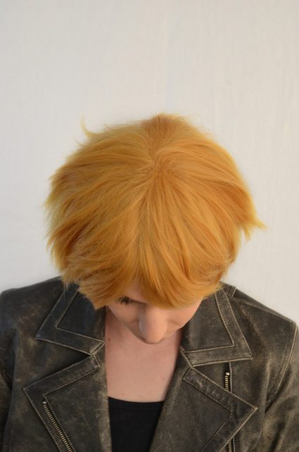 Naruto cosplay wig top view