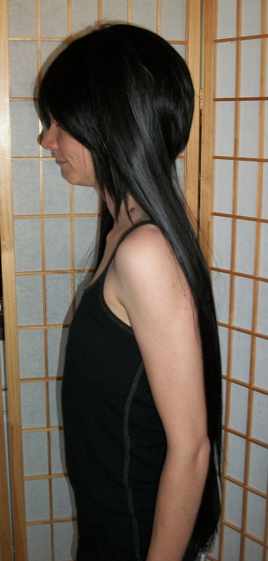 Black Rock Shooter cosplay wig side view