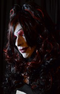 Black Cherry Cordial used as a drag wig