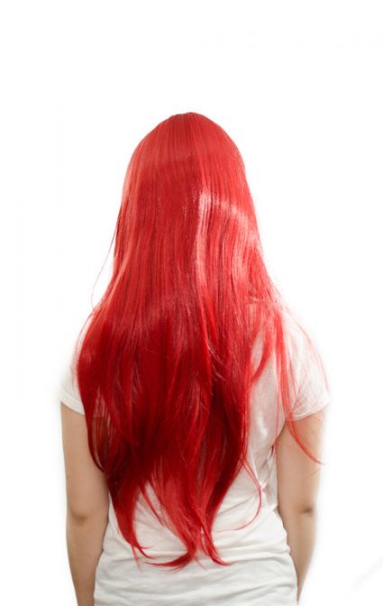 Erza cosplay wig back view