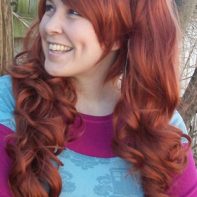 Auburn lolita wig