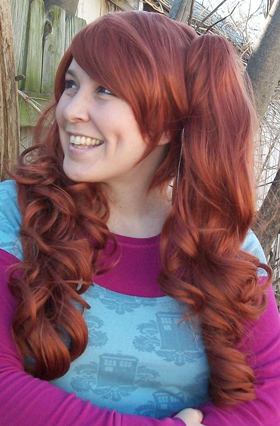 Auburn lolita wig