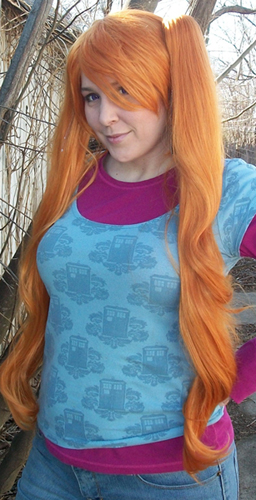 Orange Miku cosplay wig