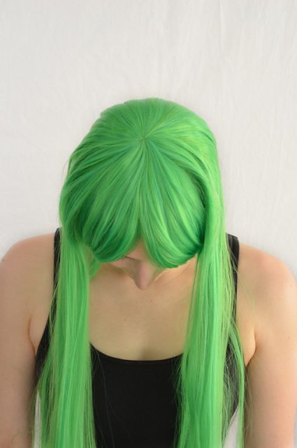 CC cosplay wig top view