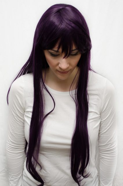 Rei Hino cosplay wig top view