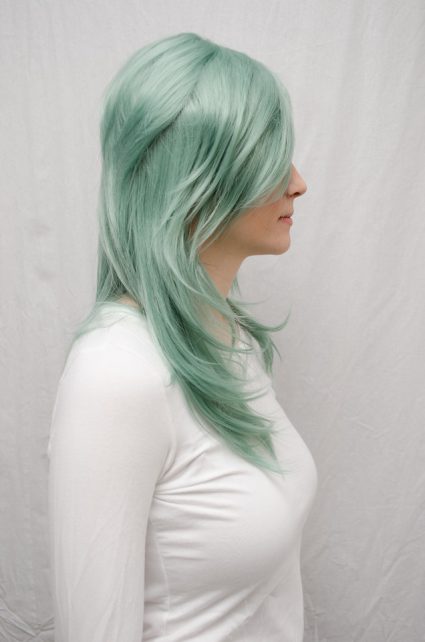 Rydia cosplay wig side view