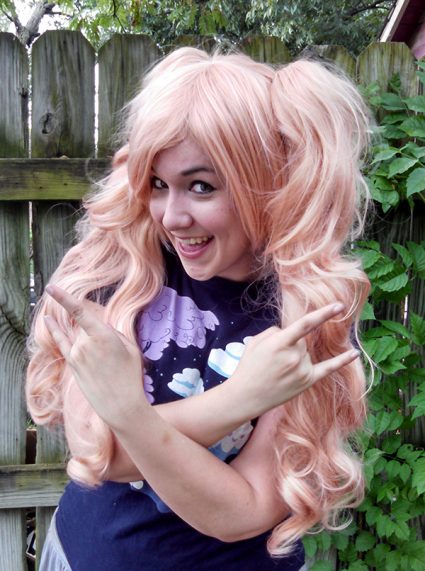 Junko Enoshima cosplay wig fluffed just a little out