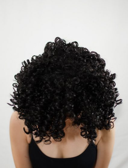 Garnet wig top view