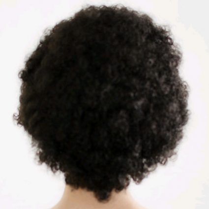 afro wig back view
