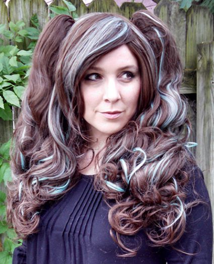 brown and mint gothic lolipocalypse cosplay wig