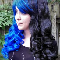 black and blue split Gothic Lolipocalypse wig