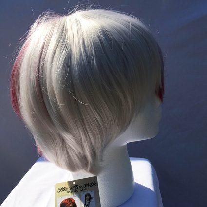 Todoroki cosplay wig white side view