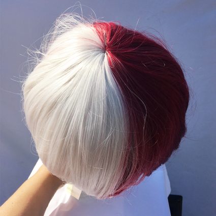 Todoroki cosplay wig top view