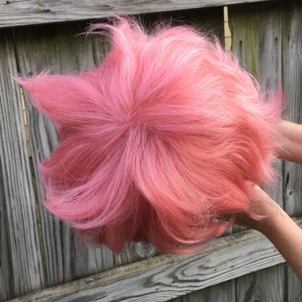 Mina cosplay wig top view