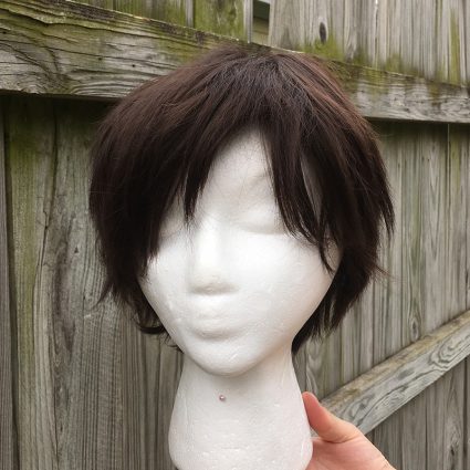 Dark brown cosplay wig