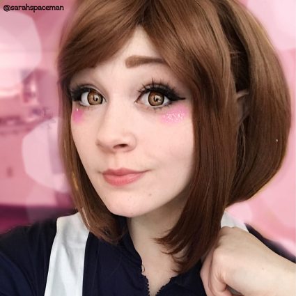 Uraraka cosplay by @sarahspaceman