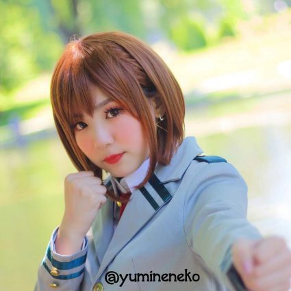 Uraraka cosplay wig