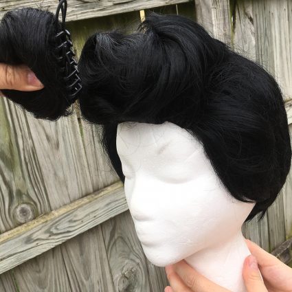 Dandy cosplay wig- pompadour step 4