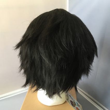 black steel lacefront wig back