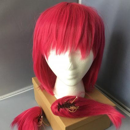 Ruby cosplay wig clip-on ponytails view