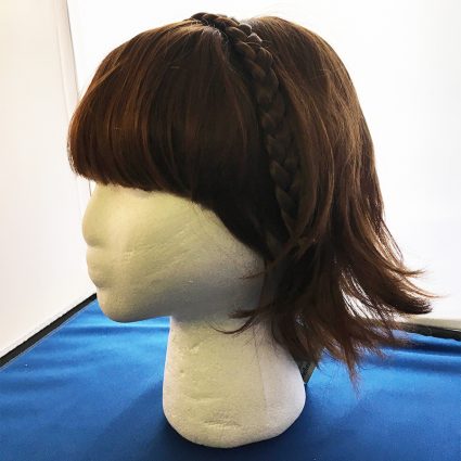 Makoto Niijima cosplay wig side view with braid