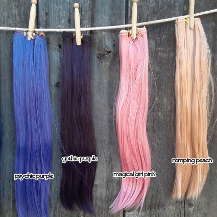 wefts in purple through pink