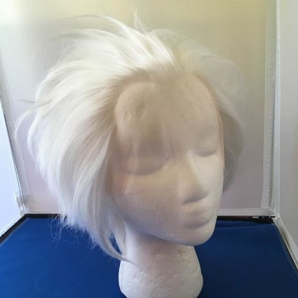white lacefront wig fluffed