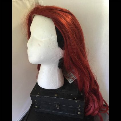 Aubrey cosplay wig side view hair down