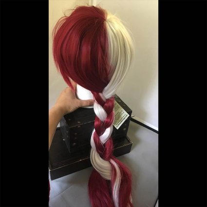 Shota cosplay wig braided view