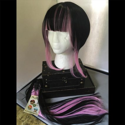 Yukio cosplay wig front view without ponytail