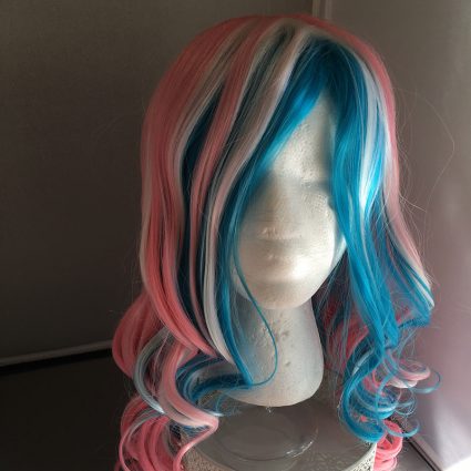 Trans flag wig