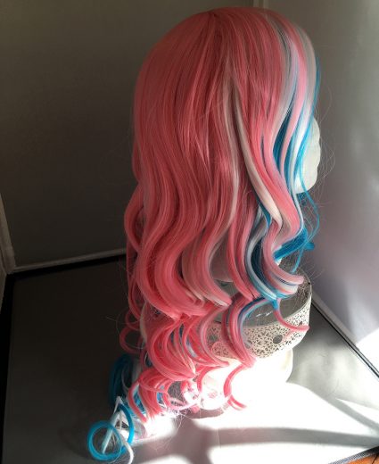 Trans flag wig right side view