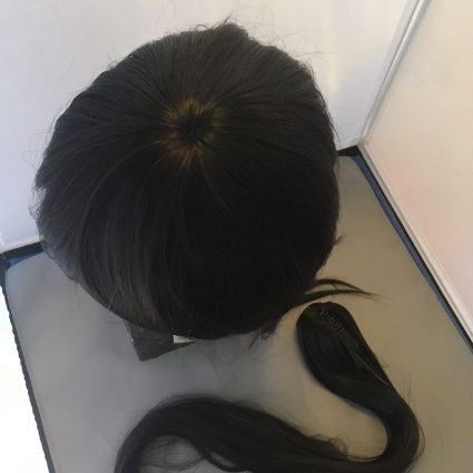 Samurai wig top view