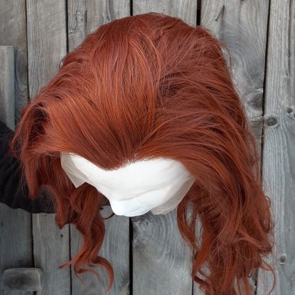 Crowley cosplay wig top view