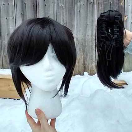 Coal Sprite cosplay wig clip view