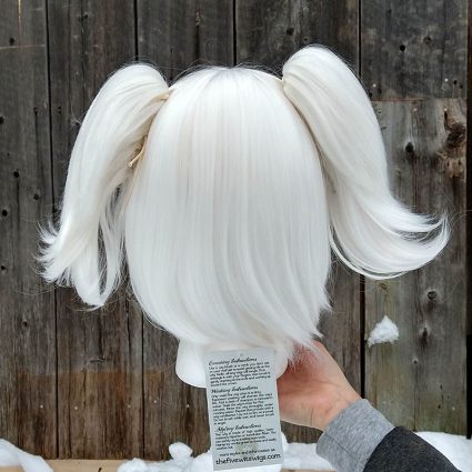 Snow White cosplay wig back view