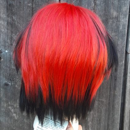 Alastor cosplay wig back view