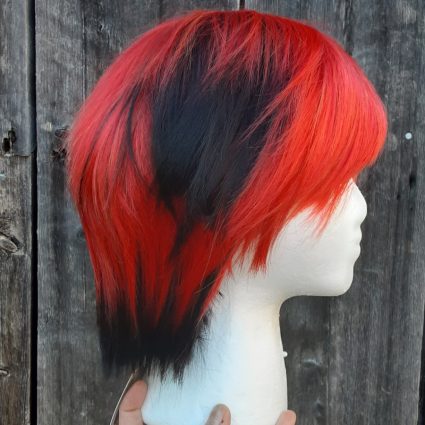 Alastor cosplay wig side view