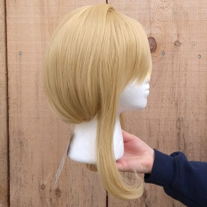 Jean cosplay wig side view without ponytail