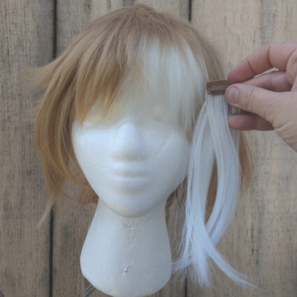 Gorou cosplay wig clip-in view
