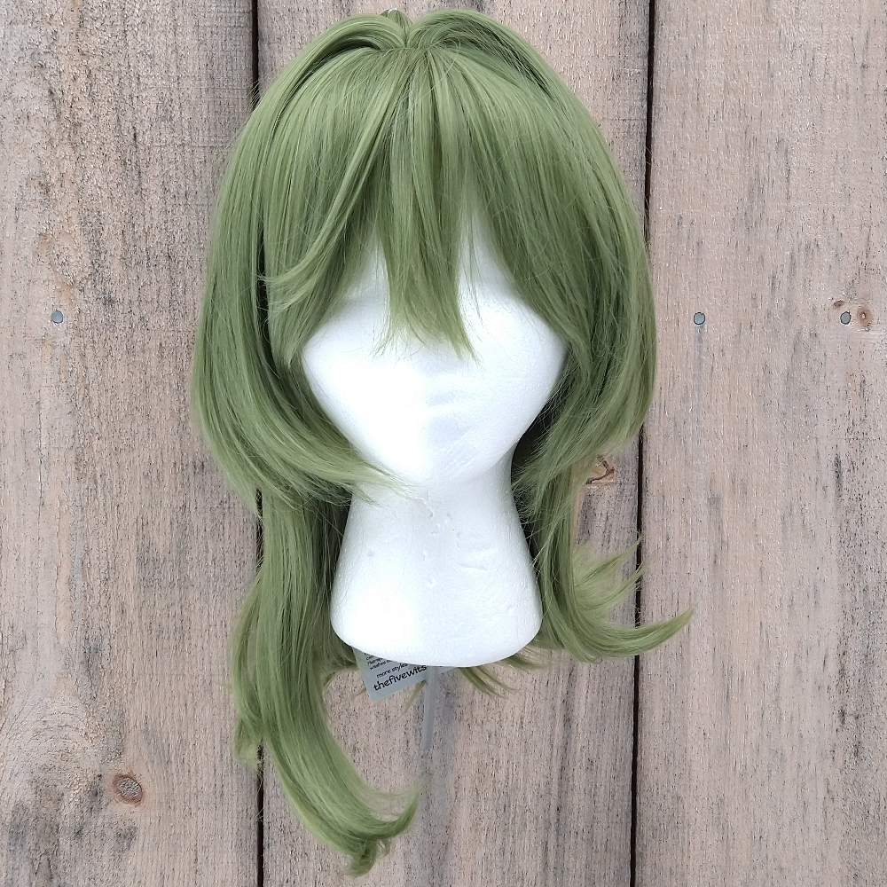 Green shop anime wig