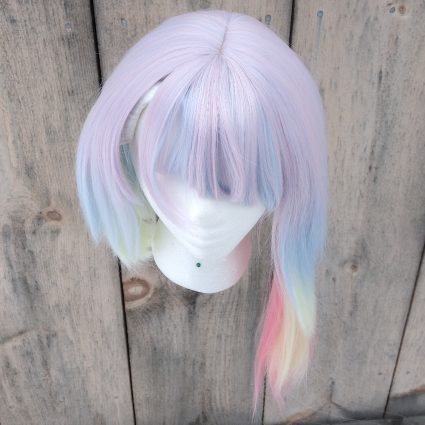 Lucy cosplay wig top view