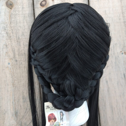 Yor cosplay wig braid close-up view