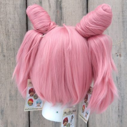 Chibi-Usa cosplay wig back view with short ponytails