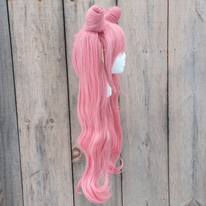 Chibi-Usa cosplay wig side view with long ponytails
