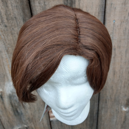 Leon cosplay wig top view