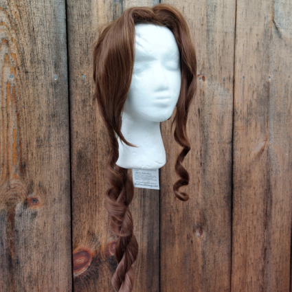 Aerith cosplay wig ¾th view