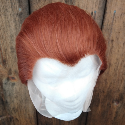 Crowley cosplay wig top view