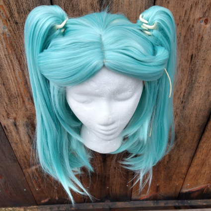Rebecca cosplay wig top view